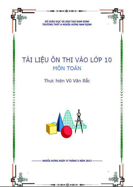 Tài liệu ôn thi vào lớp 10 môn toán Vũ Văn Bắc