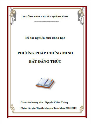 Phương pháp chứng minh bất đẳng thức