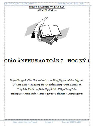 Giáo án dạy thêm môn toán lớp 7 tập 1