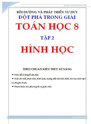 Bồi dưỡng phát triển tư duy toán 8 phần hình học