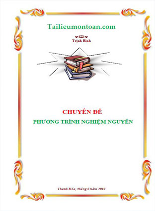 Chuyên đề phương trinh nghiệm nguyên (bản word đầy đủ mất phí)