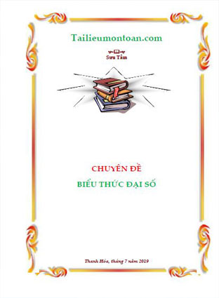Chuyên đề biểu thức đại số (file word ở phần mất phí)