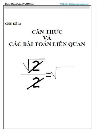 Các chủ đề ôn thi vào lớp 10 môn toán