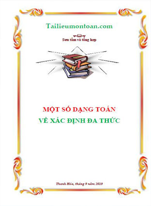 Một số dạng toán về xác định đa thức