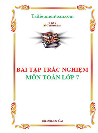 Bài tập trắc nghiệm môn toán lớp 7