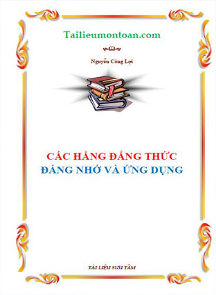 Các hằng đẳng thức đáng nhớ và ứng dụng