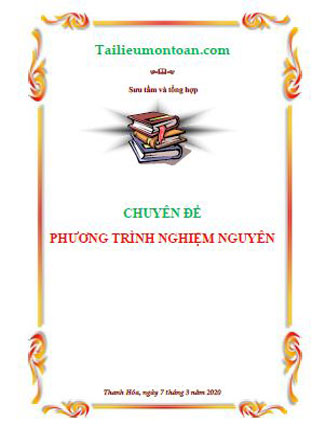 Chuyên đề phương trình nghiệm nguyên