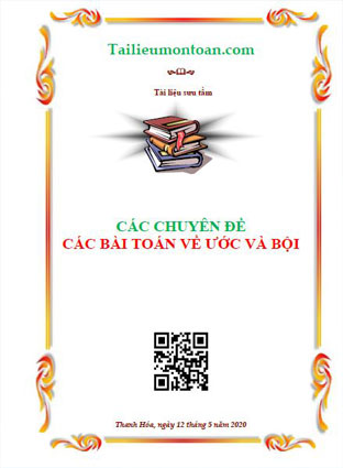 Chuyên đề các bài toán về ước và bội