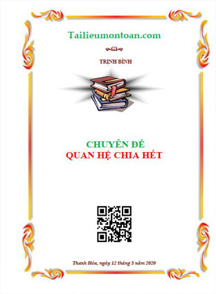 Quan hệ chia hết trong tập hợp số (bản word ở phần mất phí)