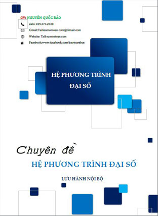 Chuyên đề hệ phương trình (bản word ở phần mất phí)
