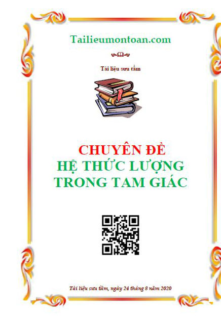 Chuyên đề hệ thức lượng trong tam giác