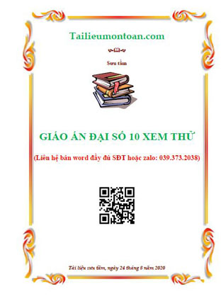 Giáo án đại số lớp 10 bản xem thử