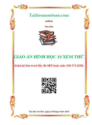 Giáo án hình học lớp 10 bản xem thử