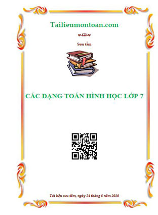 Các dạng toán hình học lớp 7
