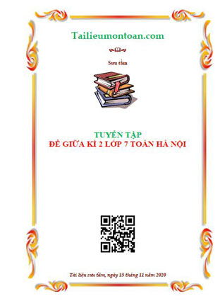 Bộ đề thi giữa kì 2 môn toán lớp 7 các trường Hà nội