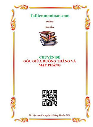 Góc giữa đường thẳng và mặt phẳng