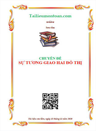 Chuyên đề sự tương giao của hai đồ thi