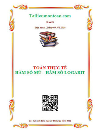 Các bài toán thực tế sử dụng hàm số mũ hàm số logarit