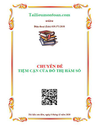 Chuyên đề tiệm của của hàm số luyện thi THPT quốc gia