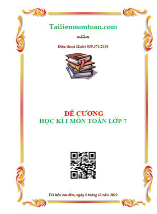 Đề cương học kì 1 môn toán lớp 7