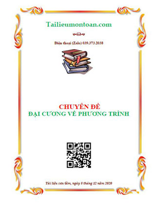 Chuyên đề đại cương về phương trình