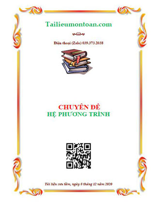 Chuyên đề trắc nghiệm hệ phương trình