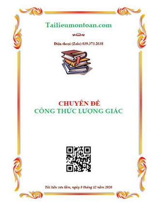Chuyên đề công thức lượng giác