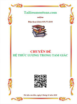 Chuyên đề hệ thức lượng trong tam giác