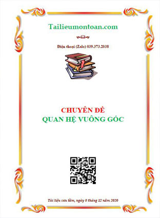 Chuyên đề quan hệ vuông góc luyện thi THPT quốc gia