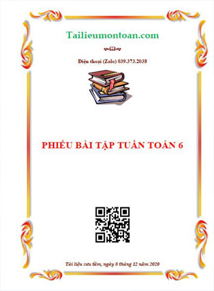 Phiếu bài tập tuần môn toán lớp 6