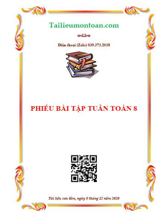 Phiếu bài tập tuần môn toán lớp 8