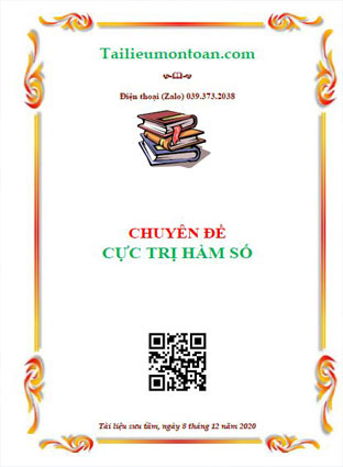 Chuyên đề cực trị của Hàm số luyện thi THPT quốc gia
