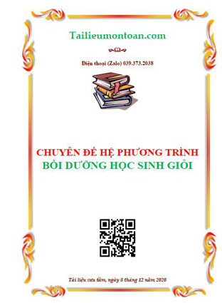 Chuyên đề hệ phương trình bồi dưỡng học sinh giỏi toán