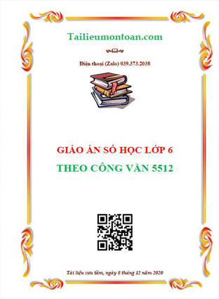 Giáo án số học lớp 6 theo công văn số 5512