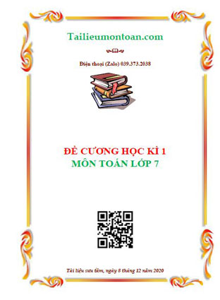 Đề cương ôn tập học kì 1 môn toán lớp 7