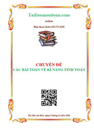 Chuyên đề các bài toán về kĩ năng tính toán