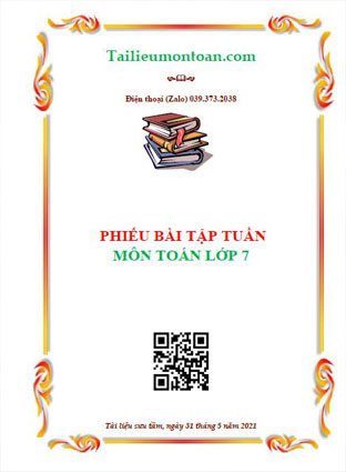 Bài tập tuần môn toán lớp 7
