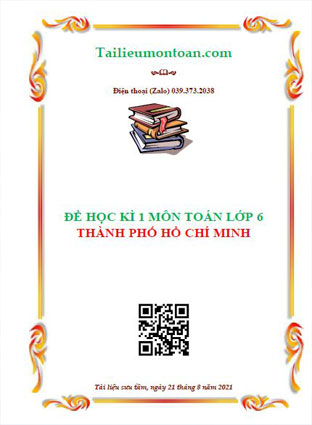 Đề học kì 1 môn toán lớp 6 thành phố Hồ Chí Minh