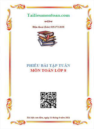 Phiếu bài tập tuần môn toán lớp 8