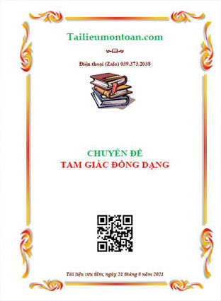 Chuyên đề tam giác đồng dạng