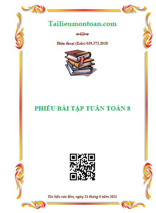 Phiếu bài tập tuần môn toán lớp 8