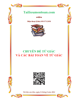 Chuyên đề tứ giác và các bài toán về tứ giác