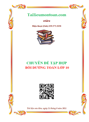 Chuyên đề tập hợp bồi dưỡng toán lớp 10