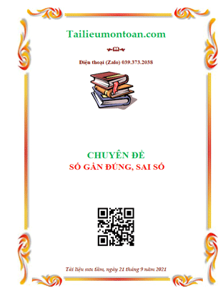 Chuyên đề số gần đúng, sai số