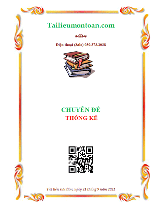 Chuyên đề thống kê bồi dưỡng toán lớp 10