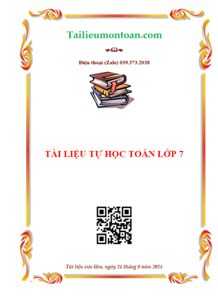 Tài liệu tự học môn toán lớp 7