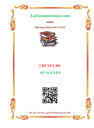 Chuyên đề số nguyên