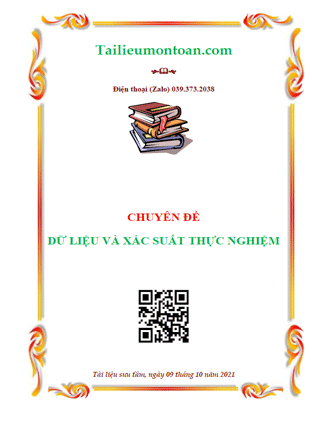 Chuyên đề dữ liệu và xác suất thực nghiệm