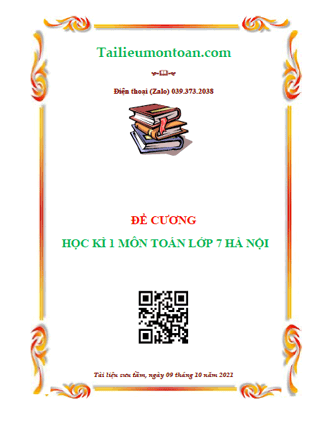 Đề cương học kì 1 môn toán lớp 7 Hà Nội