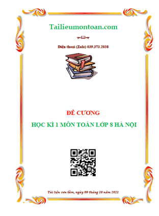 Đề cương học kì 1 môn toán lớp 8 Hà Nội